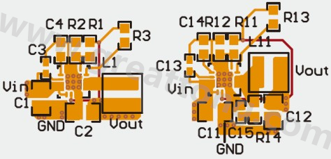 使用通孔及單點接地的 PCB 成品配置及路徑