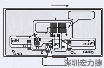 圖2：升壓電路的PCB設(shè)計(jì)示例。