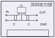 圖3：降壓電路的PCB設(shè)計(jì)示例。