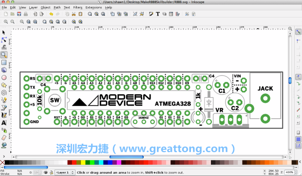 既然你有一個(gè)以電路板為背景的清晰影像了，使用向量工具將要絲印的圖像畫在上面吧，下面有一個(gè)例子。