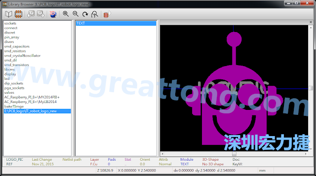 目前這個Library IT_robot_logo_new.mod 只有一個footprint。如何增加更多footprint 到這個library 中呢?