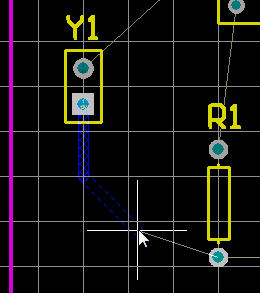  圖26 手動(dòng)布線(xiàn)檢查文檔工作區(qū)底部的層標(biāo)簽。